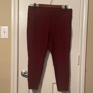 Torrid Burgundy Plaid Cropped Pants